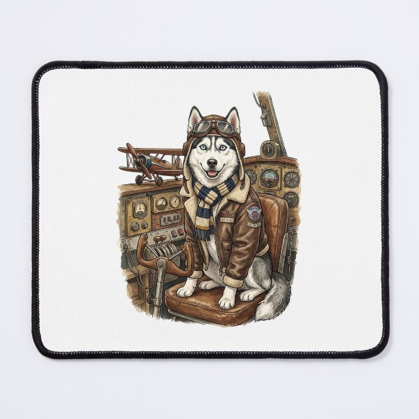 Item preview, Husky Aviator Pilot designed and sold by PictoVibe.