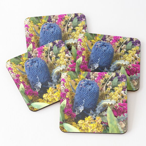 Item preview, Vibrant Blue Bottlebrush and Wildflower Bouquet – Botanical Photography designed and sold by pbchan.