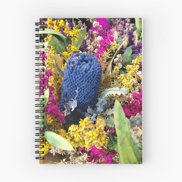 Item preview, Vibrant Blue Bottlebrush and Wildflower Bouquet – Botanical Photography designed and sold by pbchan.