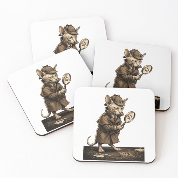 Item preview, Sphynx Detective Cat designed and sold by PictoVibe.