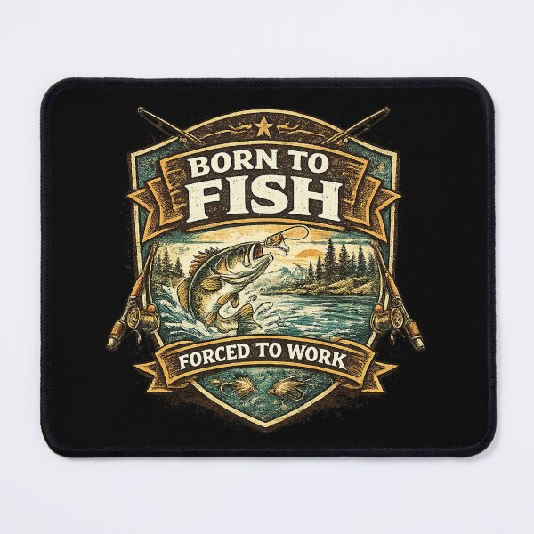 Item preview, Born To Fish Forced To Work Funny Fishing designed and sold by Vasanthk.