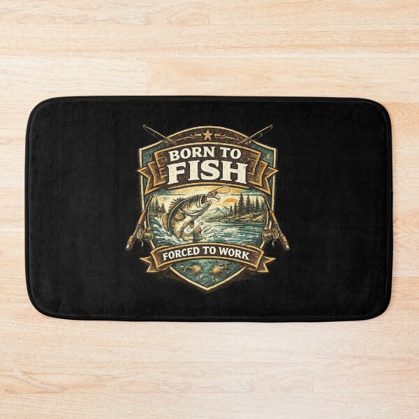 Item preview, Born To Fish Forced To Work Funny Fishing designed and sold by Vasanthk.