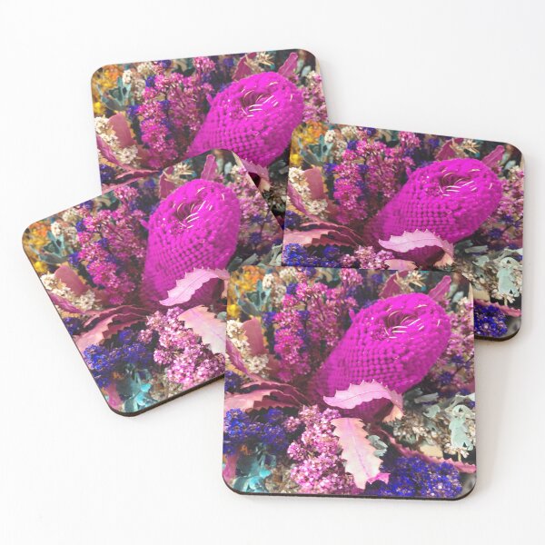 Item preview, Vibrant Magenta Bottlebrush and Wildflower Bouquet – Botanical Photography designed and sold by pbchan.