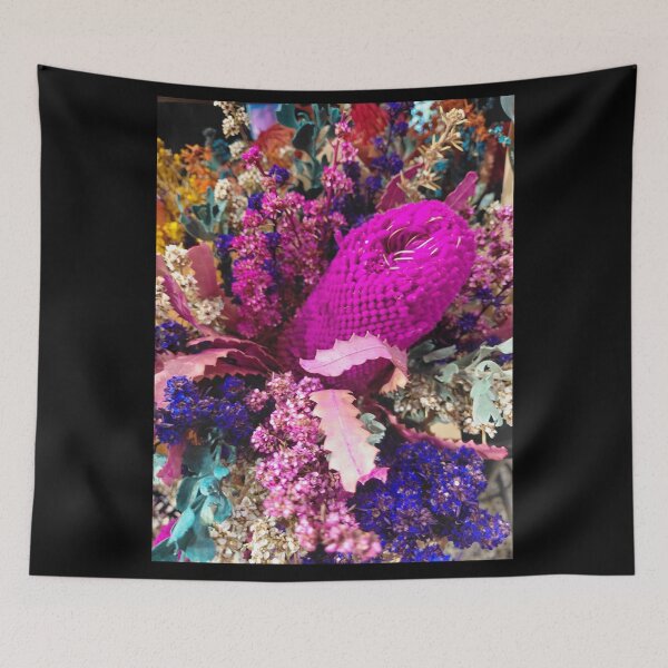 Item preview, Vibrant Magenta Bottlebrush and Wildflower Bouquet – Botanical Photography designed and sold by pbchan.