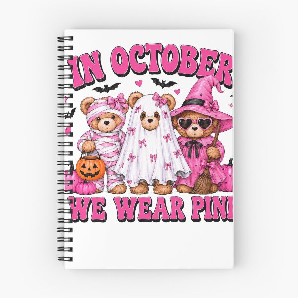 Item preview, In October We Wear Pink Halloween Teddy Bears designed and sold by KireVeronica.