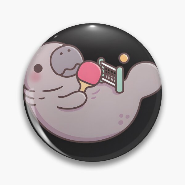 Item preview, Funny Manatee Playing Table Tennis Cute Ping Pong Paddle Tail | Limited Edition designed and sold by angeldustartist.