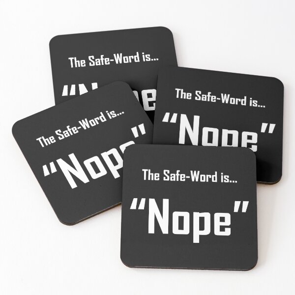 Item preview, Safe Words "Nope" - White Lettering designed and sold by cousinbessie.