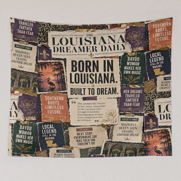 Item preview, Vintage Louisiana collage celebrating heritage, courage, and dreams designed and sold by K3DreamKreations .