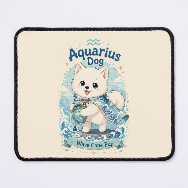 Item preview, Cute Aquarius Samoyed Zodiac Air Sign Dog Astrology designed and sold by ChubbyGoong.