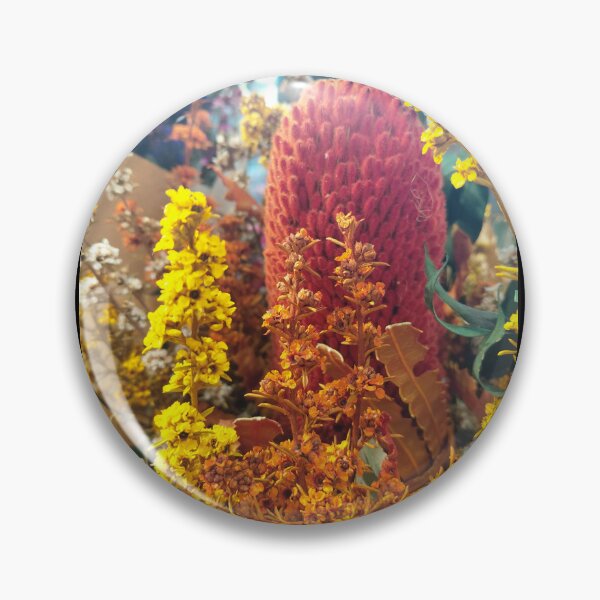 Item preview, Vibrant Red Bottlebrush and Autumn Wildflower Bouquet – Botanical Photography designed and sold by pbchan.