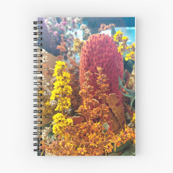 Item preview, Vibrant Red Bottlebrush and Autumn Wildflower Bouquet – Botanical Photography designed and sold by pbchan.