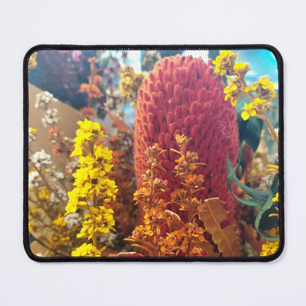 Item preview, Vibrant Red Bottlebrush and Autumn Wildflower Bouquet – Botanical Photography designed and sold by pbchan.