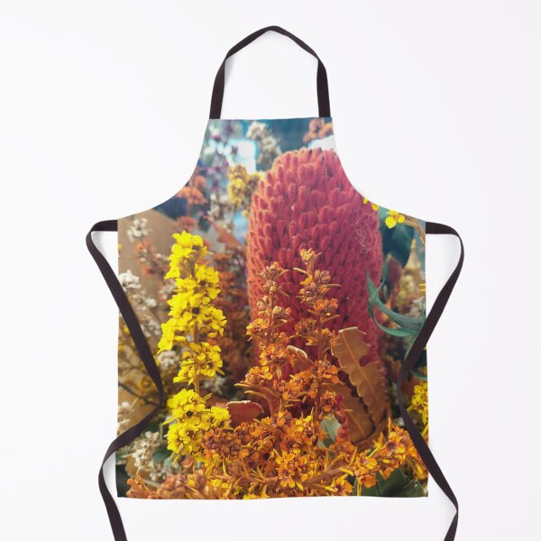 Item preview, Vibrant Red Bottlebrush and Autumn Wildflower Bouquet – Botanical Photography designed and sold by pbchan.