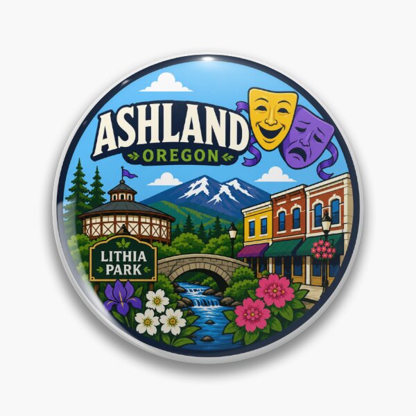 Item preview, Ashland, Oregon, Lithia Park & Theatre Design designed and sold by Myra365Art.
