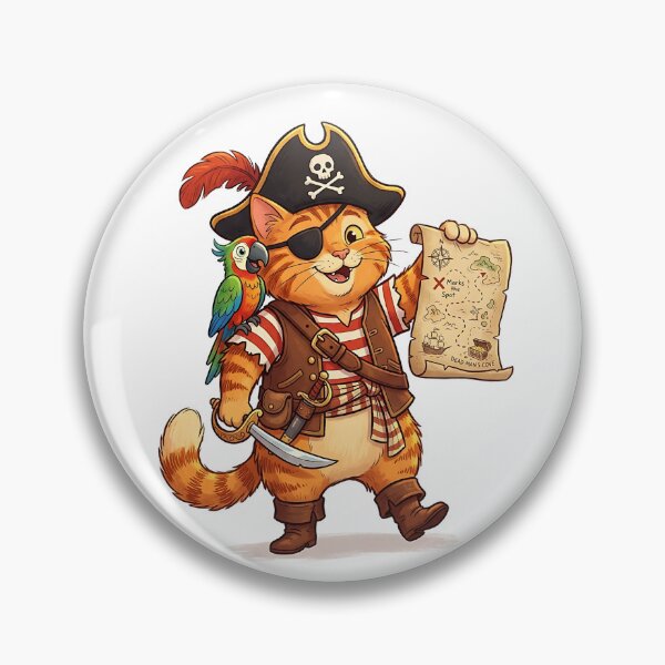 Item preview, Orange Tabby Pirate Cat designed and sold by PictoVibe.
