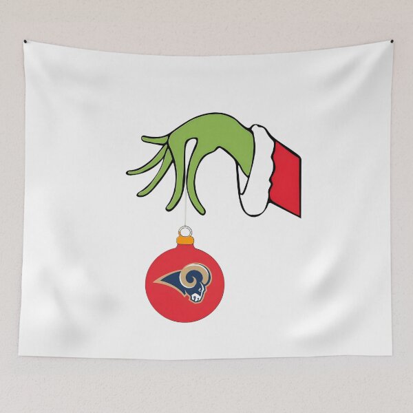 Artikelvorschau, Grinchmas Hand Holding Rams Logo entworfen und verkauft von Xestore.
