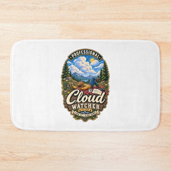 Item preview, Professional Cloud Watcher – Look Up Dream On Vintage Outdoor Nature Badge designed and sold by TheAllInStore.