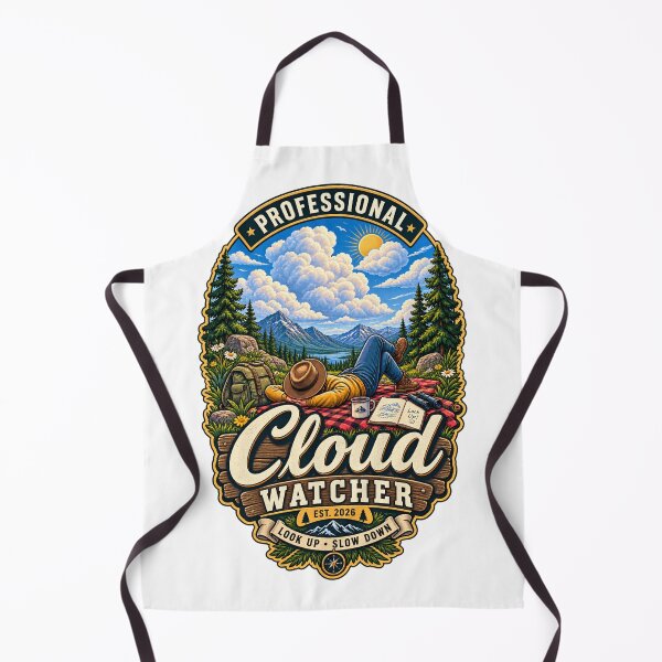 Item preview, Professional Cloud Watcher – Look Up Dream On Vintage Outdoor Nature Badge designed and sold by TheAllInStore.