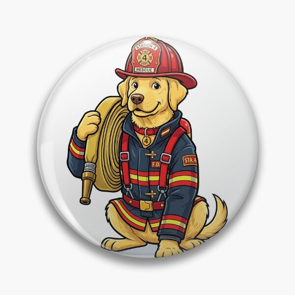 Item preview, Labrador Firefighter designed and sold by PictoVibe.