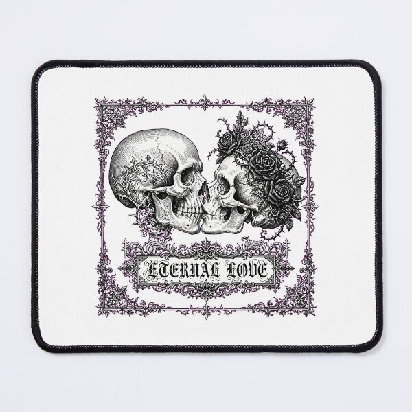 Item preview, Eternal Love - Gothic Skeleton Kiss with Black Roses designed and sold by Csaba1983.