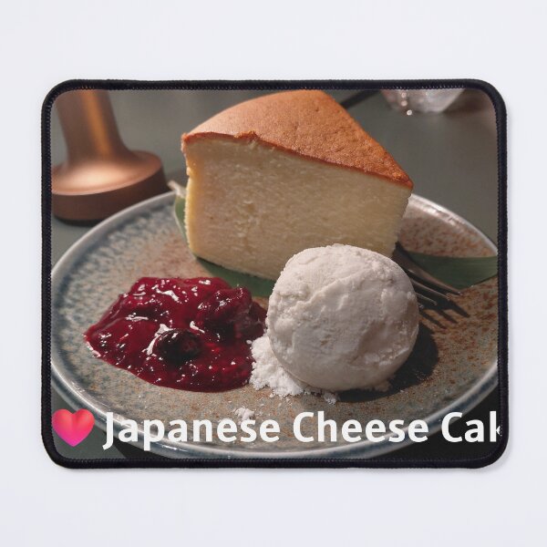 Item preview, I Love Japanese Cheesecake – Dessert Photography with Ice Cream and Berries designed and sold by pbchan.
