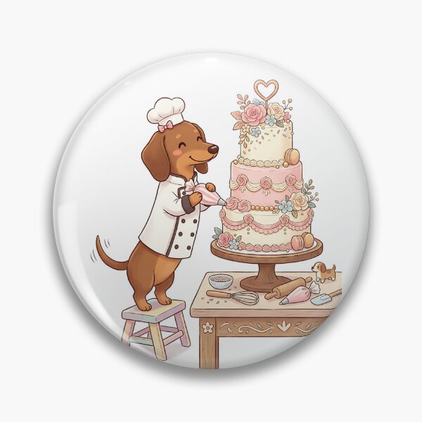Item preview, Dachshund Pastry Chef designed and sold by PictoVibe.