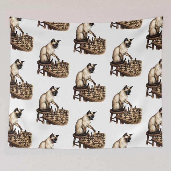Item preview, Siamese Chess Player designed and sold by PictoVibe.