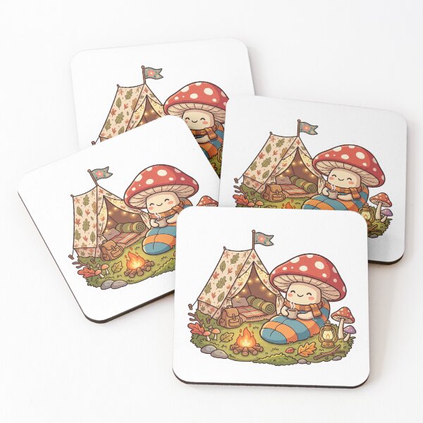 Item preview, Mushroom Friends Cozy Forest Camp designed and sold by Biwbiwty.
