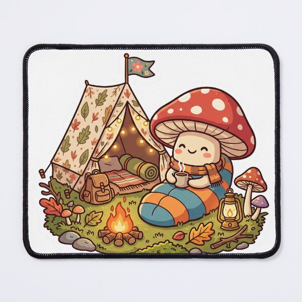 Item preview, Mushroom Friends Cozy Forest Camp designed and sold by Biwbiwty.
