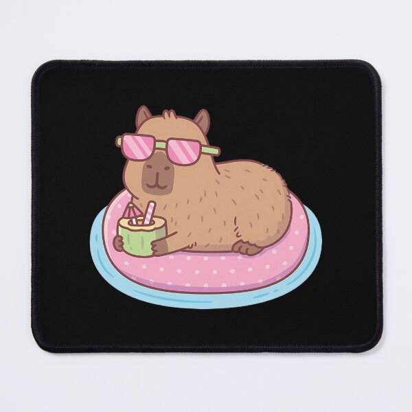 Item preview, Funny Capybara Chilling On A Pink Pool Float – Cute Summer Animal Art | Limited Edition designed and sold by angeldustartist.