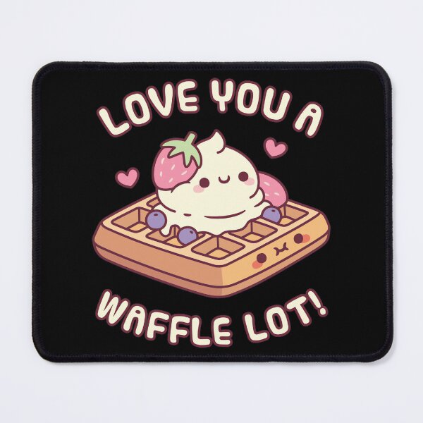 Item preview, Cute Waffle And Ice Cream Love You A Waffle Lot Pun | ⭐⭐⭐⭐⭐ designed and sold by angeldustartist.