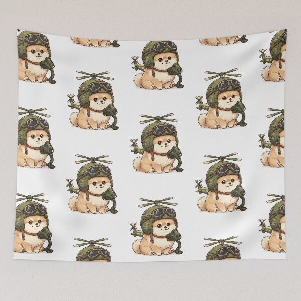 Item preview, Pomeranian Helicopter Pilot designed and sold by PictoVibe.