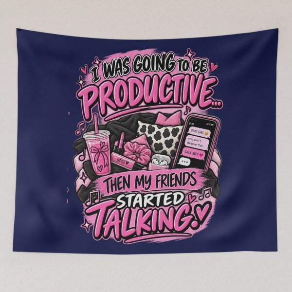 Item preview, I Was Going to Be Productive, Then My Friend Started Talking designed and sold by OutlanderDesigns.