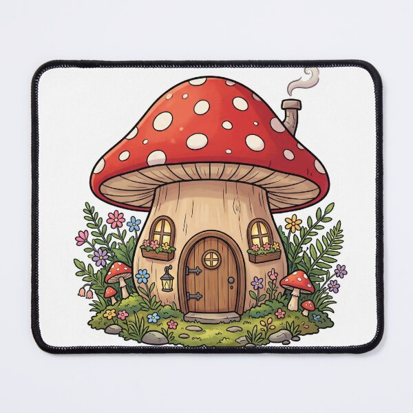 Item preview, Cozy Red Mushroom Cottage designed and sold by Biwbiwty.