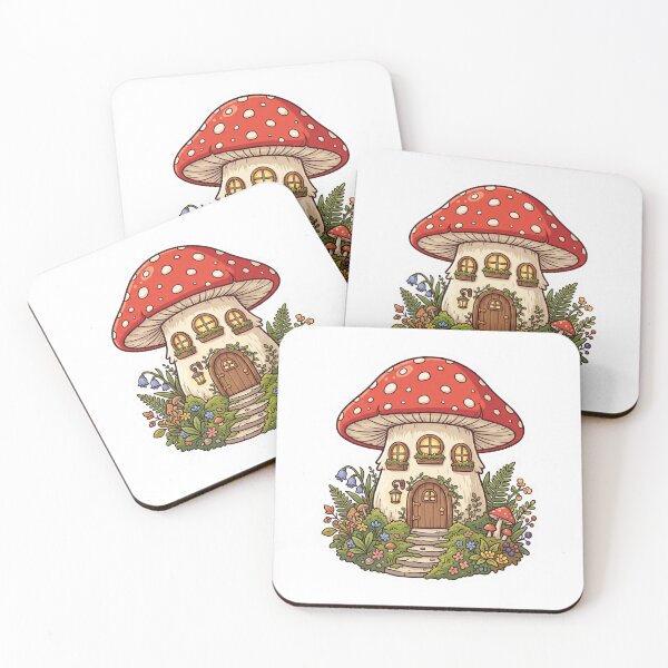 Item preview, Magical Mushroom Cottage in Forest designed and sold by Biwbiwty.