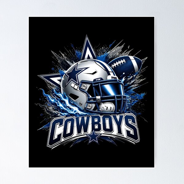 Item preview, Dallas Football Helmet Graphic, Cowboys Football Splash Design, Blue Football Fan Art, Game Day Shirt, Sports Graphic designed and sold by BrianSant23775.