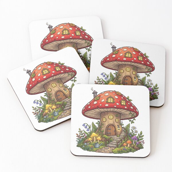 Item preview, Enchanted Red Mushroom House designed and sold by Biwbiwty.