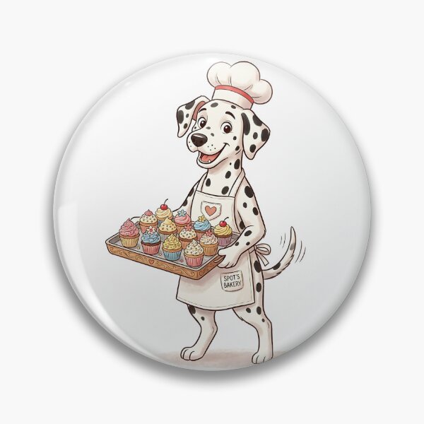 Item preview, Dalmatian Cupcake Baker designed and sold by PictoVibe.