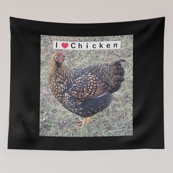 Item preview, I Love Chicken – Golden Laced Wyandotte Hen Farm Animal Photography designed and sold by pbchan.