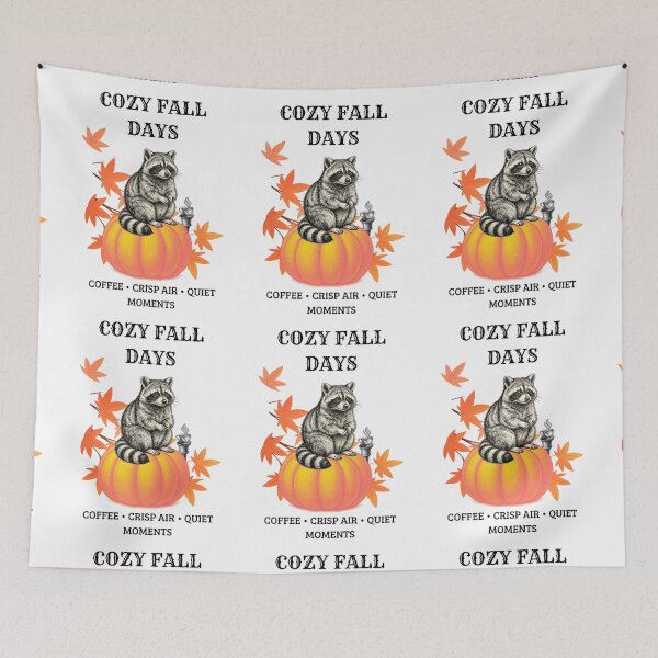 Item preview, Cozy Autumn Raccoon Vintage designed and sold by Umbrella urban.