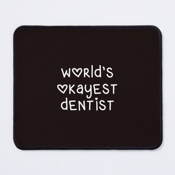 Item preview, World's Okayest Dentist Typography Funny Heart Design designed and sold by bisardpeak6.