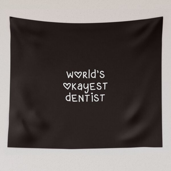 Item preview, World's Okayest Dentist Typography Funny Heart Design designed and sold by bisardpeak6.
