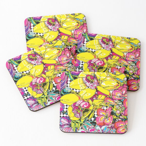 Item preview, Electric Pop Art Abstract Flowers  designed and sold by cremedecolor.