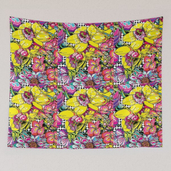 Item preview, Electric Pop Art Abstract Flowers  designed and sold by cremedecolor.