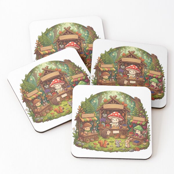 Item preview, Cozy Mushroom Village Forest Friends designed and sold by Biwbiwty.