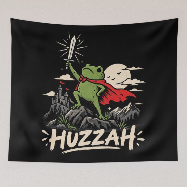 Item preview, Huzzah Frog Knight – Medieval Fantasy Frog with Sword designed and sold by Felipe-barg.