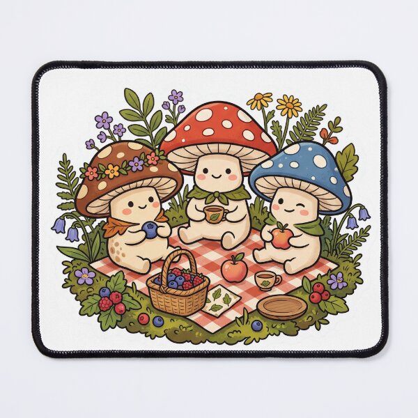 Item preview, Mushroom Friends Tea Party designed and sold by Biwbiwty.