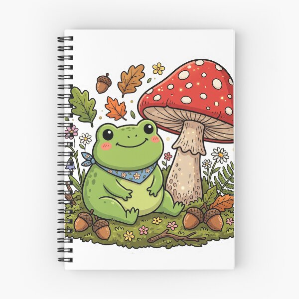Item preview, Cute Frog and Mushroom Forest Friend designed and sold by Biwbiwty.