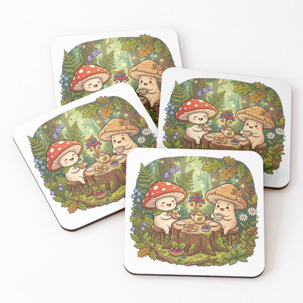 Item preview, Mushroom Friends Cozy Forest Picnic designed and sold by Biwbiwty.