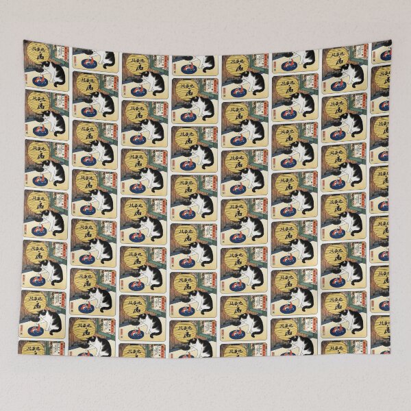 Item preview, Ukiyo-e Cat Goldfish Scooping — Summer Festival Art designed and sold by derideriworks.